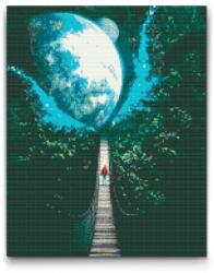  Gyémántszemes kirakó - Fák koronája túraútvonal Méret: 40x50cm, Keretezés: Kartonlemezen, Gyémántok: Kerek