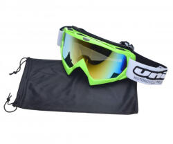 Unit Ochelari motocross atv enduro Unit, culoare rama lime, lentila fumurie curcubeu (AB361018GB) - mxenduro