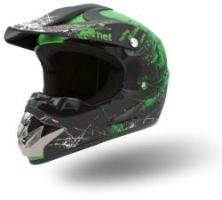 XTR Casca motocross enduro copii XTR 125, culoare negru lime, marime YM (XTR125-942M) - mxenduro