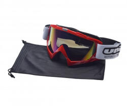 Unit Ochelari motocross atv enduro Unit, culoare rama rosu, lentila fumurie curcubeu (AB361018RA) - mxenduro