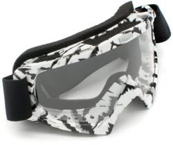 XTR Ochelari cross atv enduro, XTR, lentila transparenta, culoare rama negru alb (BMA-915) - mxenduro