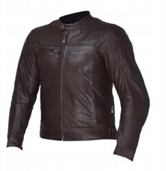 Leoshi Geaca moto piele Leoshi, cu protectie spate, culoare maro, marime L (LSL0036) - mxenduro