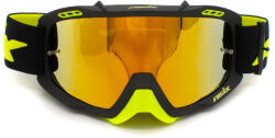 Asix Ochelari cross atv enduro, Asix AS2, lentila galbena, culoare rama lime negru mat (KAI-98) - mxenduro