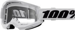  Ochelari cross atv 100% Strata 2 White, lentila transparenta, culoare rama alb (26013484PE) - mxenduro