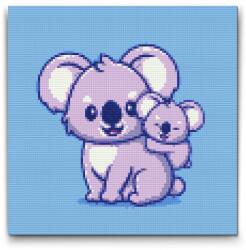  Gyémántszemes kirakó - Koalamaci mama Méret: 30x30cm, Keretezés: Kartonlemezen, Gyémántok: Kerek