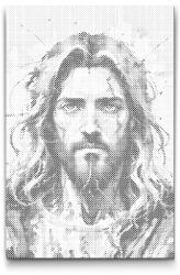  PontPöttyöző - Jézus Méret: 40x60cm, Keretezés: Keret nélkül (csak a vászon), Szín: Zöld