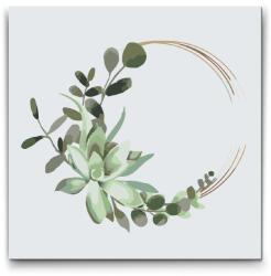  Festés számok szerint - Eukaliptusz Méret: 30x30cm, Keretezés: Keret nélkül (csak a vászon)