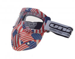 Unit Ochelari motocross atv enduro Unit, model masca, culoare rama USA, lentila clara (AB3610225) - mxenduro