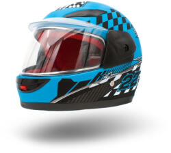 XTR Casca moto copii integrala, marime YS, culoare negru albastru (XTR501-932S) - mxenduro