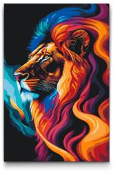  Festés számok szerint - Mestermagas oroszlán Méret: 40x60cm, Keretezés: Keret nélkül (csak a vászon)