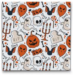  Festés számok szerint - Halloween-i háttér Méret: 30x30cm, Keretezés: Keret nélkül (csak a vászon)