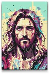  Festés számok szerint - Jézus Méret: 40x60cm, Keretezés: Műanyagtáblával