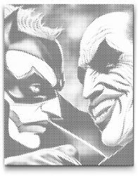  PontPöttyöző - Melyik oldalon állsz? 3 Méret: 30x40cm, Keretezés: Keret nélkül (csak a vászon), Szín: Fekete