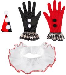 Widmann Set harlequin alb negru rosu Costum bal mascat copii