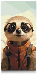  Festés számok szerint - Mongúz szemüveggel Méret: 40x80cm, Keretezés: Műanyagtáblával