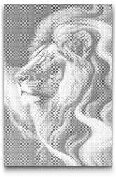  PontPöttyöző - Mestermagas oroszlán Méret: 40x60cm, Keretezés: Keret nélkül (csak a vászon), Szín: Zöld