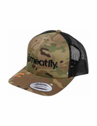 Meatfly шапка с равна козирка MF Logo Trucker Black / Multicam | Черна Meatfly | Cheren | МЪЖЕ | ЕДИН РАЗМЕР