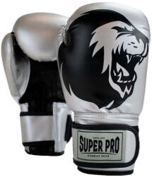 Super Pro Manusi de Box Super Pro Combat Talent Negru Argintiu (SPBG130-85900-10)