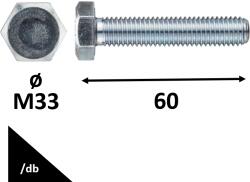 FARMER Hatlapfejű Tövig Menetes Csavar 8.8 Horganyzott Din933 M33x60 /db