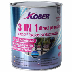 KÖBER Köber 3: 1 Alapozó és Zománc Fényes Fehér 0, 75 L (e81100l)