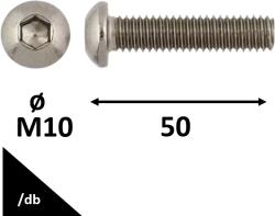 Domború Fejű Belsőkulcsnyílású Csavar 10.9 Galv. Horg. Iso7380-1 M10x50 /db