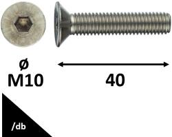 Süllyeszett Fejű Belsőkulcsnyílású Csavar 8.8 Horgg. Din7991 M10x40 /db
