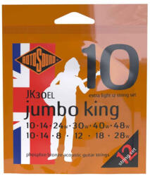 RotoSound JK30EL Jumbo King foszforbronz Extra Light 10-50 (12 húros)