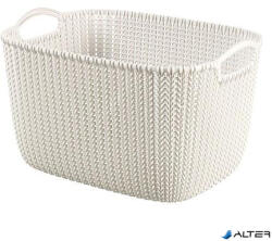CURVER Kötött hatású kosár, L méret, CURVER 'Knit', fehér (226379)