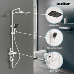 Leziter Set de duș multifuncțional Eliz alb (LMZSZ-WH)
