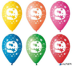  Léggömb, 26 cm, számos, 9 (11-PRINT9) - alter