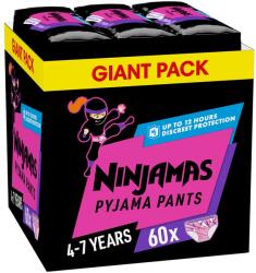 Pampers Ninjamas Girl 4-7 ani 17-30 kg 60 buc