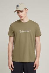 G-STAR G-Star, G-Script organikuspamut póló, Khaki, Drapp, L (D25150-C812-6057-L)