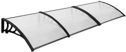  Copertina, marchiza modulara, Negru cu Policarbonat Transparent, 360 x 100 cm (MNT360100)