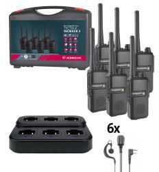 Albrecht TecTalk Worker 3 professzionális PMR walkie talkie 6db/csomag (ALA-512-999)