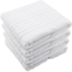 H Hotel Supplier Greek Hotel Supplier törülközőkészlet, 50x90 cm, pamut 100% 500 GSM, fehér, 4 db