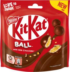 KITKAT KitKat Ball ropogós búzapehelygolyók fehér krémmel és tejcsokoládéval bevonva 140 g