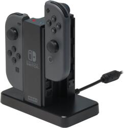 HORI Charge Stand, Nintendo Switch, Quad, Joy-Con, Official, Fekete, Kontroller töltőállomás (NSW-003)