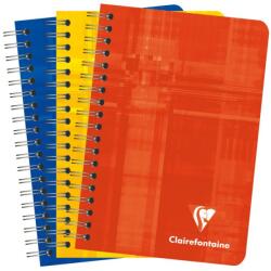 Clairefontaine spirálfüzet készlet, 3db, A6, 90 lap, Pergamen, Clairefontaine, Különböző színek