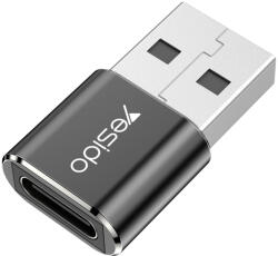 Yesido Adapter OTG GS09 - USB (férfi) - Type C (női) - fekete