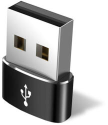Techsuit - Adapter - Type-C-ről USB-re, 3A - Fekete