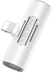 BOROFONE audio adapter BV7 Lightning - Lightning + 3.5 mm jack fehér