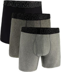 Under Armour Perf Tech Solid 6in 3Pack Steel Heather Férfiboxeralsó XXL