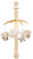 Nattou Plüss zenélő-forgó fa állvánnyal flo, ernest and oli