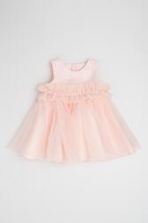 Abel & Lula kiszélesedő fazonú ruha horgolt csipkével, Pasztellrózsaszín, 92 CM (5011-002-24M)