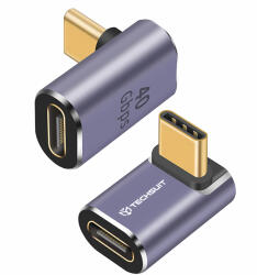 Techsuit - Prémium OTG Adapter TitanCoreX (A12) - Type-C - Type-C csatlakozóval, 10 Gbps, 3A, Plug and Play, PD Gyors Töltést Támogat - Fekete