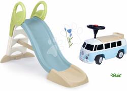 Smoby Set tobogan cu joc de apă și babytaxiu minibus cu sunete Toboggan GM Slide Life Smoby lungimea suprafeței de alunecare 150 cm (SM820509-15)