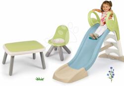 Smoby Set tobogan cu joc de apă și scăunel Toboggan GM Slide Life Smoby lungimea suprafeței de alunecare 150 cm și set de găleată Delfín (SM820509-1)