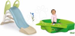Smoby Set tobogan cu joc de apă și nisipar cu capac Toboggan GM Slide Life Smoby lungimea suprafeței de alunecare 150 cm (SM820509-13)