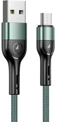 USAMS U55 mikro USB fonott kábel 2A 1m zöld (US-SJ450)