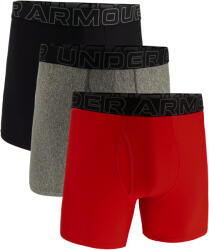 Under Armour Perf Tech Solid 6in 3Pack Red Férfiboxeralsó XXL